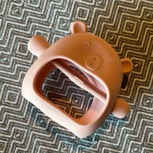 Cute Pink Bear-Shaped Teether